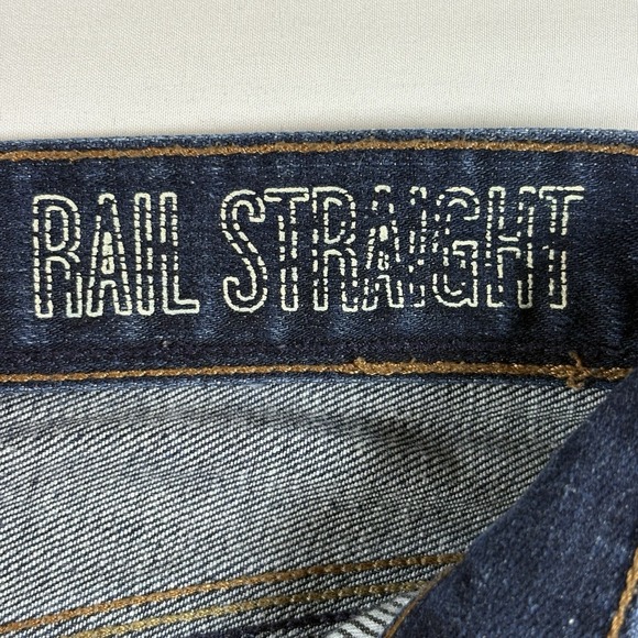 Madewell Rail Straight Jeans Women's 31x34 Dark Wash Stretch Classic - Picture 5 of 16